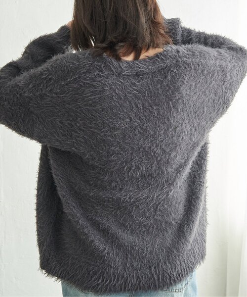 VENCEEXCHANGE（ヴァンスエクスチェンジ）の「3.5Gシャギーカーディガン（カーディガン/ボレロ・レディース・チャコール/ライトグレー/オフホワイト・FREE）」の9枚目の写真
