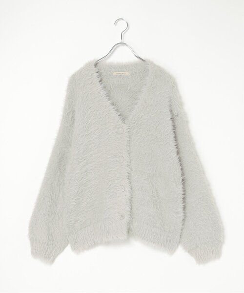 VENCEEXCHANGE（ヴァンスエクスチェンジ）の「3.5Gシャギーカーディガン（カーディガン/ボレロ・レディース・チャコール/ライトグレー/オフホワイト・FREE）」の16枚目の写真