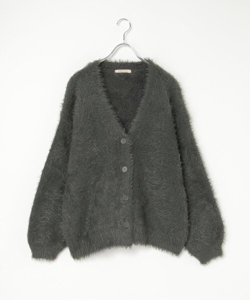 VENCEEXCHANGE（ヴァンスエクスチェンジ）の「3.5Gシャギーカーディガン（カーディガン/ボレロ・レディース・チャコール/ライトグレー/オフホワイト・FREE）」の15枚目の写真