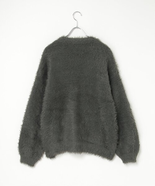 VENCEEXCHANGE（ヴァンスエクスチェンジ）の「3.5Gシャギーカーディガン（カーディガン/ボレロ・レディース・チャコール/ライトグレー/オフホワイト・FREE）」の4枚目の写真