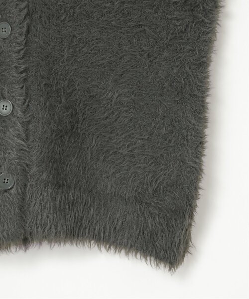 VENCEEXCHANGE（ヴァンスエクスチェンジ）の「3.5Gシャギーカーディガン（カーディガン/ボレロ・レディース・チャコール/ライトグレー/オフホワイト・FREE）」の6枚目の写真