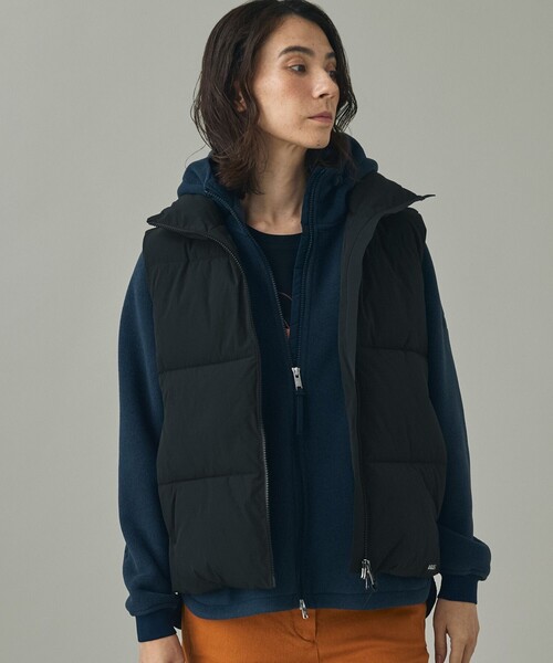 AIGLE(エーグル)の「撥水 PRIMALOFT プリマロフト中綿 インサレーション ノースリーブパフベスト(ダウンベスト・レディース・ブラック・36/38/40)」の8枚目の写真