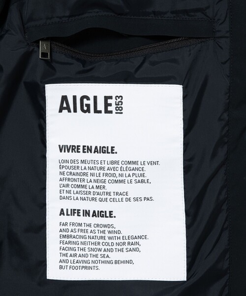 AIGLE(エーグル)の「撥水 PRIMALOFT プリマロフト中綿 インサレーション ノースリーブパフベスト(ダウンベスト・レディース・ブラック・36/38/40)」の19枚目の写真