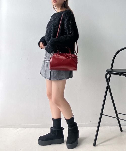 AS KNOW AS plus(アズノゥアズプラス)の「♪ラメシャギー クルーネックプルオーバー(Tシャツ/カットソー・レディース・オフホワイト/チャコールグレー/ブラック・FREE)」の19枚目の写真