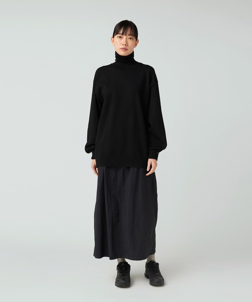 Snow Peak(スノーピーク)の「Snow Peak / Washable Wool Turtleneck Knit ウォッシャブルウールタートルネックニット(ニット/セーター・メンズ・グリーン/オレンジ/ブラック・XL/S/M/L)」の4枚目の写真