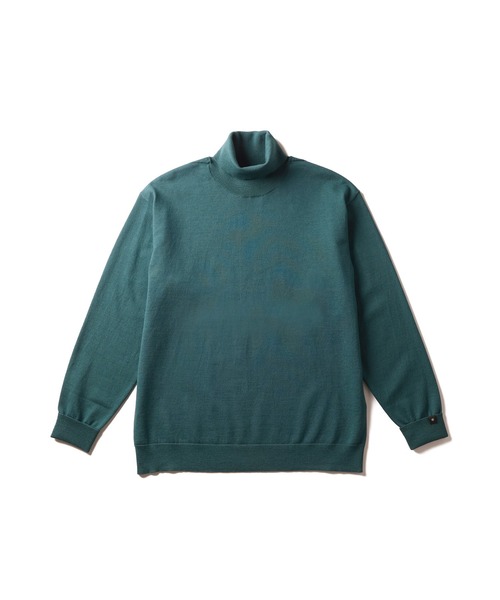 Snow Peak(スノーピーク)の「Snow Peak / Washable Wool Turtleneck Knit ウォッシャブルウールタートルネックニット(ニット/セーター・メンズ・グリーン/オレンジ/ブラック・XL/S/M/L)」の14枚目の写真