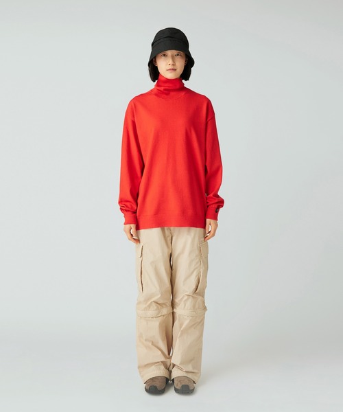 Snow Peak(スノーピーク)の「Snow Peak / Washable Wool Turtleneck Knit ウォッシャブルウールタートルネックニット(ニット/セーター・メンズ・グリーン/オレンジ/ブラック・XL/S/M/L)」の12枚目の写真