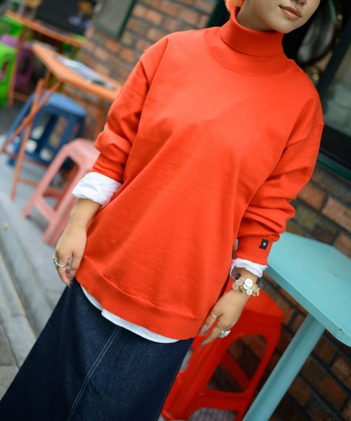 Snow Peak(スノーピーク)の「Snow Peak / Washable Wool Turtleneck Knit ウォッシャブルウールタートルネックニット(ニット/セーター・メンズ・グリーン/オレンジ/ブラック・XL/S/M/L)」の19枚目の写真