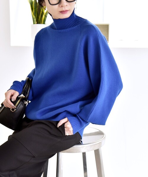 THE RERACS 23AW ラグランタートルプルオーバーニット THE RERACS(ザ・リラクス)｜【MEN】ラグランタートルネックニットプル