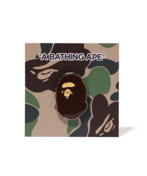 A BATHING APE（アベイシングエイプ）の「APE HEAD PINS（バッジ・メンズ・ブラウン・FREE）」の3枚目の写真