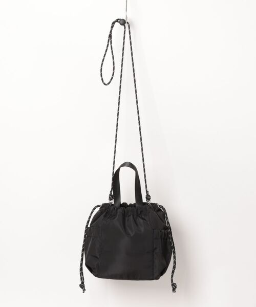 Right-on（ライトオン）の「【HONEYSUCKLE ROSE】ミニ巾着２ＷＡＹショルダー（ショルダーバッグ・レディース・ブラック×ホワイト/グレー/ブラック・ONE SIZE）」の7枚目の写真