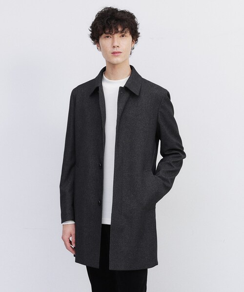 TAKEO KIKUCHI（タケオキクチ）の「【ダウンライナー付き】メランジ ステンカラー コート（ステンカラーコート・メンズ・チャコールグレー/ネイビー/ダークブラウン・02/03/04）」の10枚目の写真