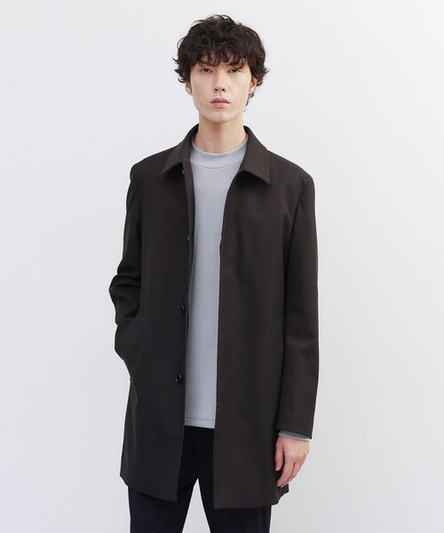 TAKEO KIKUCHI（タケオキクチ）の「【ダウンライナー付き】メランジ ステンカラー コート（ステンカラーコート・メンズ・チャコールグレー/ネイビー/ダークブラウン・02/03/04）」の14枚目の写真