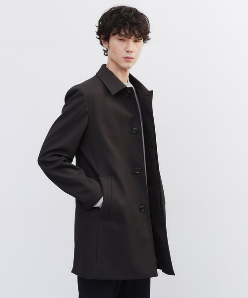 TAKEO KIKUCHI（タケオキクチ）の「【ダウンライナー付き】メランジ ステンカラー コート（ステンカラーコート・メンズ・チャコールグレー/ネイビー/ダークブラウン・02/03/04）」の15枚目の写真