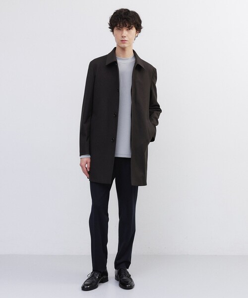 TAKEO KIKUCHI（タケオキクチ）の「【ダウンライナー付き】メランジ ステンカラー コート（ステンカラーコート・メンズ・チャコールグレー/ネイビー/ダークブラウン・02/03/04）」の16枚目の写真