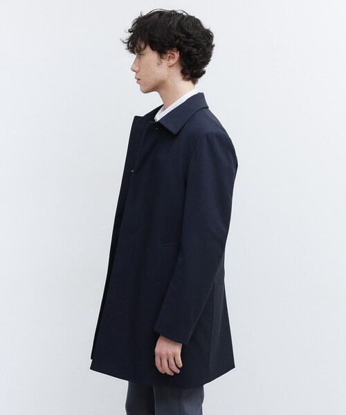 TAKEO KIKUCHI（タケオキクチ）の「【ダウンライナー付き】メランジ ステンカラー コート（ステンカラーコート・メンズ・チャコールグレー/ネイビー/ダークブラウン・02/03/04）」の20枚目の写真