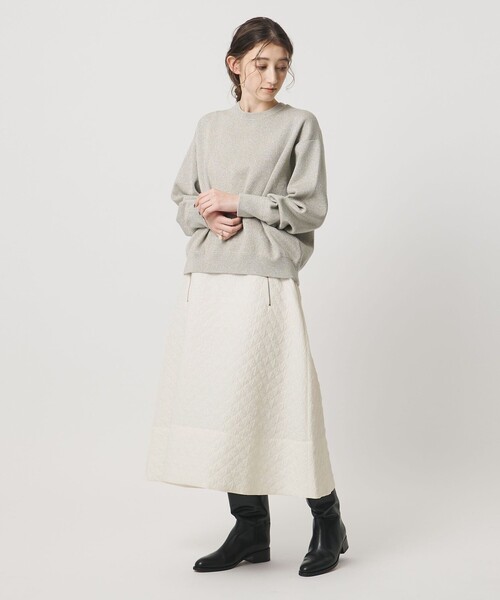 UNITED ARROWS（ユナイテッドアローズ）の「ダイヤ キルト フレア スカート（スカート・レディース・オフホワイト/ブラック/オリーブ・38/36）」の7枚目の写真