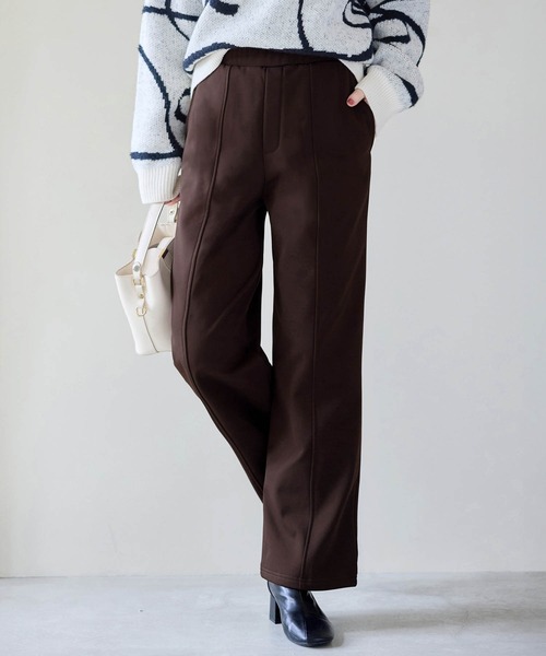 alotta(アロッタ)の「《カットツイル×裏起毛》あったかセミワイドパンツ ショート丈(その他パンツ・レディース・ブラック/ブラウン/ダークブラウン/ネイビー・LL/L/M)」の18枚目の写真