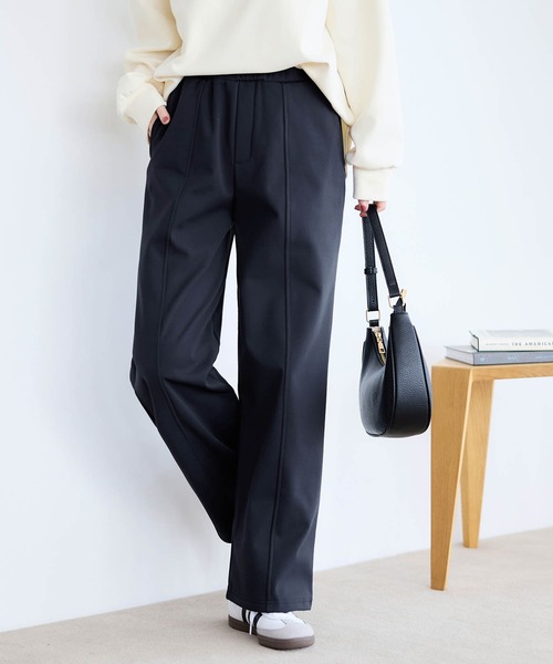 alotta(アロッタ)の「《カットツイル×裏起毛》あったかセミワイドパンツ ショート丈(その他パンツ・レディース・ブラック/ブラウン/ダークブラウン/ネイビー・LL/L/M)」の7枚目の写真
