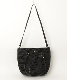 HELEN KAMINSKI ヘレンカミンスキー ショルダーバッグ  黒 【古着】【中古】【送料無料】 Helen Kaminski（ヘレンカミンスキー） バッグ かごバッグ 2WAYハンド