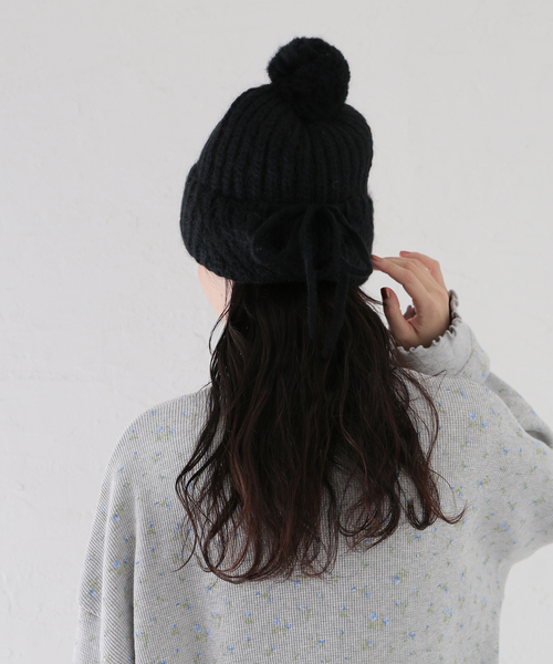 FRATELLI TALLI/フラテリータリー MOHAIR KID POMPOM CAP（ニット