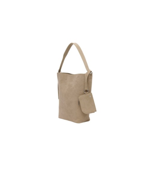 GENERAL IDEA（ジェネラルアイデア）の「【GENERAL IDEA】ポーチ付きエコスエードショルダーバッグ / WOMAN ECO SUEDE BASKET SHOULDER BAG（ショルダーバッグ・レディース・ブルー/ベージュ/キャメル・FREE）」の16枚目の写真