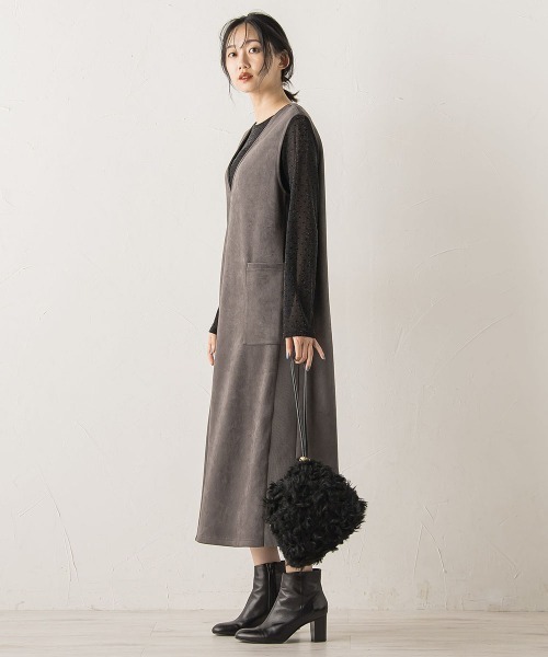 Droite lautreamont（ドロワットロートレアモン）の「ラメフロッキードットプルオーバー≪手洗い可能≫（Tシャツ/カットソー・レディース・ブラック/オフホワイト/ブラウン・M）」の4枚目の写真