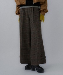 ウールライクワイドフレアパンツ(HARE)