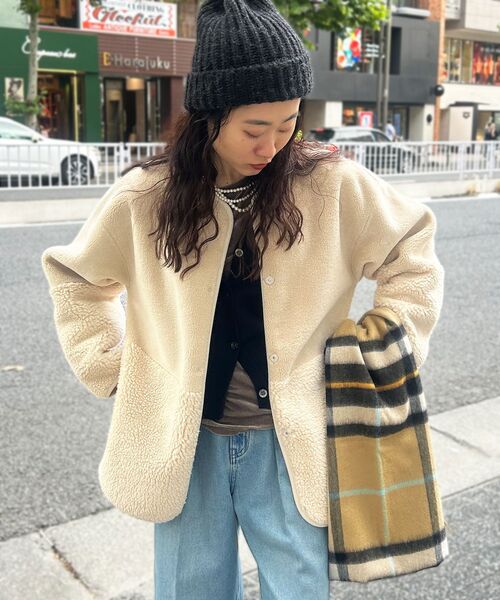 le.coeur blanc（ルクールブラン）の「リバーシブルフェイクムートン