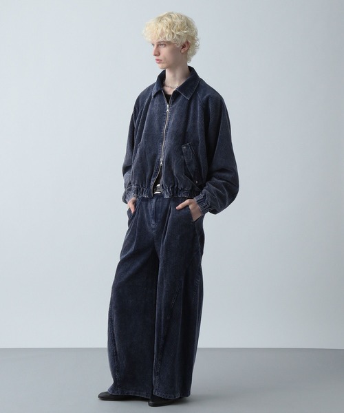 HARE(ハレ)の「【SET UP対応】3Dコーデュロイワイドパンツ(HARE)(その他パンツ・メンズ・ブラック/ブルー・MEDIUM/SMALL)」の9枚目の写真