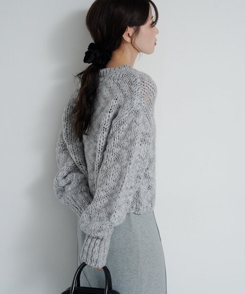 セール】【4色展開】BIGスラブニットカーディガン（カーディガン
