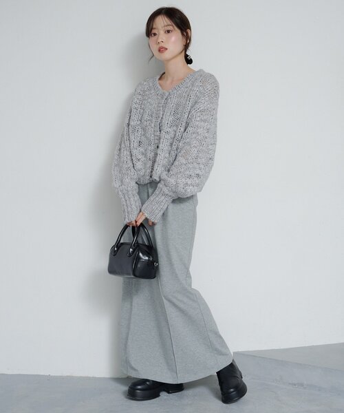 PLANET OF THE APES ニットカーディガン L セール】【4色展開】BIGスラブニットカーディガン（カーディガン