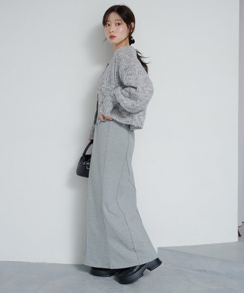 Kastane（カスタネ）の「*【4色展開】BIGスラブニットカーディガン（ニット/セーター・レディース・レッド/イエロー/アイボリー/グレー・FREE）」の19枚目の写真