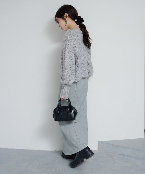 Kastane（カスタネ）の「*【4色展開】BIGスラブニットカーディガン（ニット/セーター・レディース・レッド/イエロー/アイボリー/グレー・FREE）」の21枚目の写真