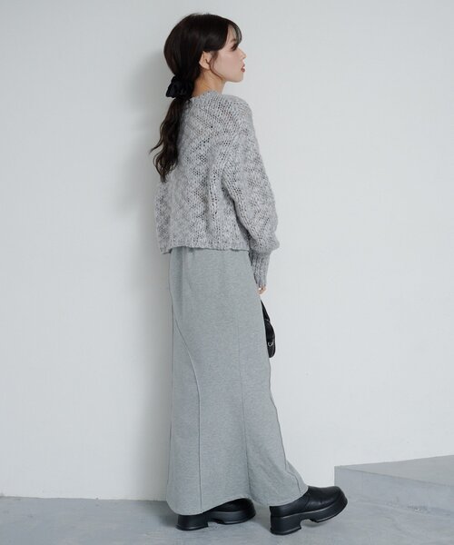 Kastane（カスタネ）の「*【4色展開】BIGスラブニットカーディガン（ニット/セーター・レディース・レッド/イエロー/アイボリー/グレー・FREE）」の22枚目の写真