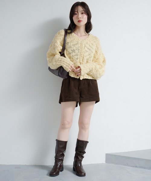 4色展開】BIGスラブニットカーディガン（カーディガン/ボレロ