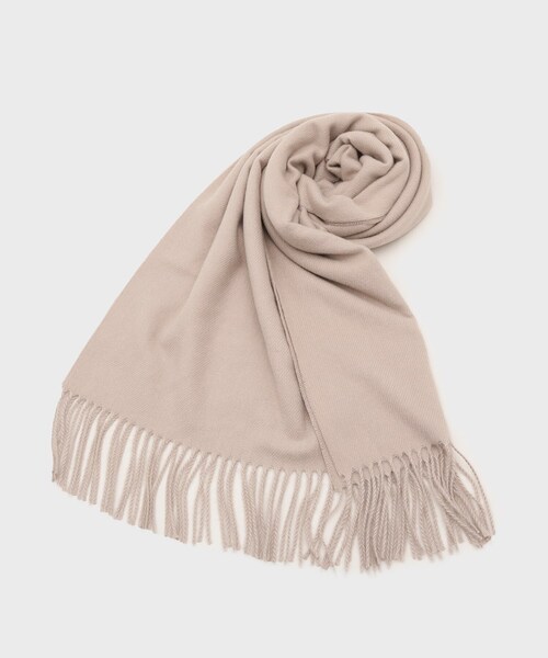 tk.TAKEO KIKUCHI(ティーケータケオキクチ)の「ソフトワイドマフラー(マフラー・メンズ・ブラック/ブルーグリーン/グレー系その他7/ベージュ・00)」の1枚目の写真