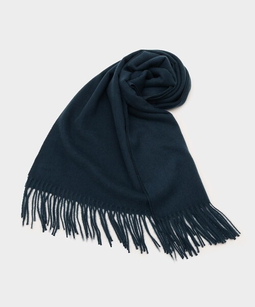 tk.TAKEO KIKUCHI(ティーケータケオキクチ)の「ソフトワイドマフラー(マフラー・メンズ・ブラック/ブルーグリーン/グレー系その他7/ベージュ・00)」の4枚目の写真