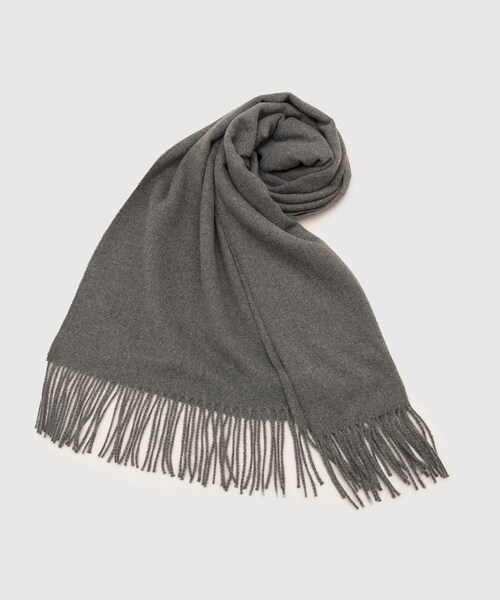 tk.TAKEO KIKUCHI(ティーケータケオキクチ)の「ソフトワイドマフラー(マフラー・メンズ・ブラック/ブルーグリーン/グレー系その他7/ベージュ・00)」の3枚目の写真