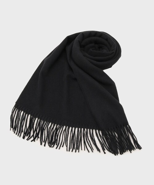 tk.TAKEO KIKUCHI(ティーケータケオキクチ)の「ソフトワイドマフラー(マフラー・メンズ・ブラック/ブルーグリーン/グレー系その他7/ベージュ・00)」の2枚目の写真