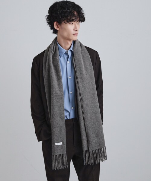 tk.TAKEO KIKUCHI(ティーケータケオキクチ)の「ソフトワイドマフラー(マフラー・メンズ・ブラック/ブルーグリーン/グレー系その他7/ベージュ・00)」の9枚目の写真