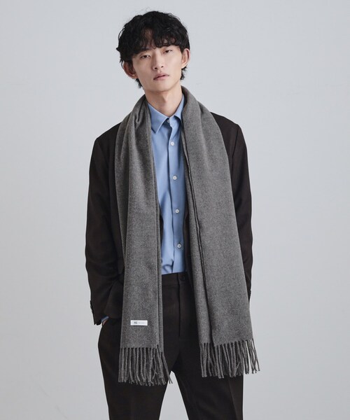 tk.TAKEO KIKUCHI(ティーケータケオキクチ)の「ソフトワイドマフラー(マフラー・メンズ・ブラック/ブルーグリーン/グレー系その他7/ベージュ・00)」の10枚目の写真