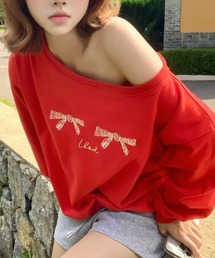 Ribbon print sweat
