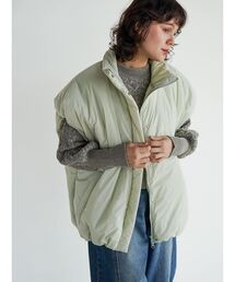 Nylon padded stand collar vest