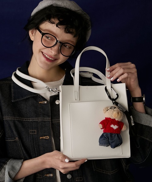 BONLECILL Marche(ボンルシールマルシェ)の「【BONLECILL Marche】2wayスクエアショルダーバッグ/トートバッグ(ショルダーバッグ・レディース・アイボリー/ブラック/ブラウン・FREE)」の6枚目の写真