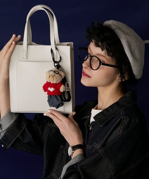 BONLECILL Marche(ボンルシールマルシェ)の「【BONLECILL Marche】2wayスクエアショルダーバッグ/トートバッグ(ショルダーバッグ・レディース・アイボリー/ブラック/ブラウン・FREE)」の8枚目の写真