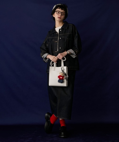 BONLECILL Marche(ボンルシールマルシェ)の「【BONLECILL Marche】2wayスクエアショルダーバッグ/トートバッグ(ショルダーバッグ・レディース・アイボリー/ブラック/ブラウン・FREE)」の11枚目の写真