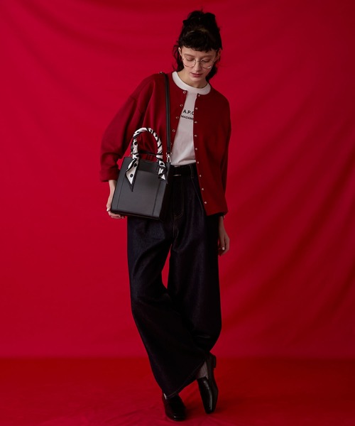 BONLECILL Marche(ボンルシールマルシェ)の「【BONLECILL Marche】2wayスクエアショルダーバッグ/トートバッグ(ショルダーバッグ・レディース・アイボリー/ブラック/ブラウン・FREE)」の18枚目の写真