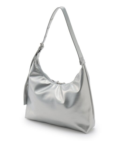 LOVETOXIC（ラブトキシック）の「合皮ビッグショルダー（ショルダーバッグ・キッズ・シルバー/ブラック・F）」の7枚目の写真