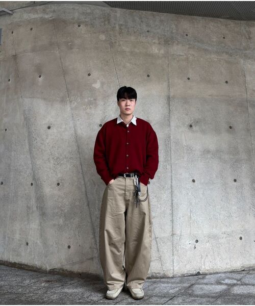 Millo Archive（ミロ アーカイブ）の「クロップムーブカーディガン[レッド]（カーディガン/ボレロ・メンズ・レッド・LARGE/X-LARGE/SMALL/MEDIUM）」の5枚目の写真